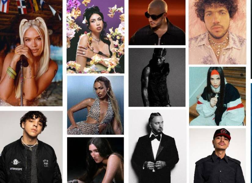 Imágenes de archivo de algunos de los artistas más destacados del evento.