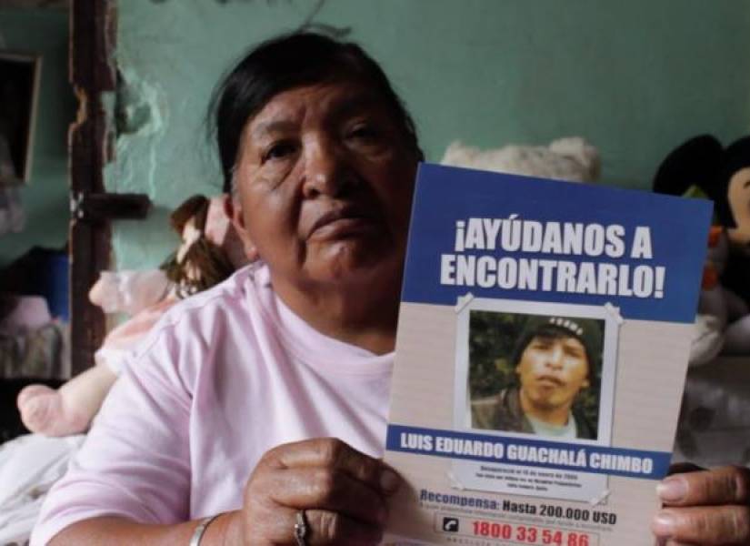 Zoila Chimbo busca desde 2004 a su hijo Luis Eduardo Guachalá, que desapareció de un hospital psiquiátrico.