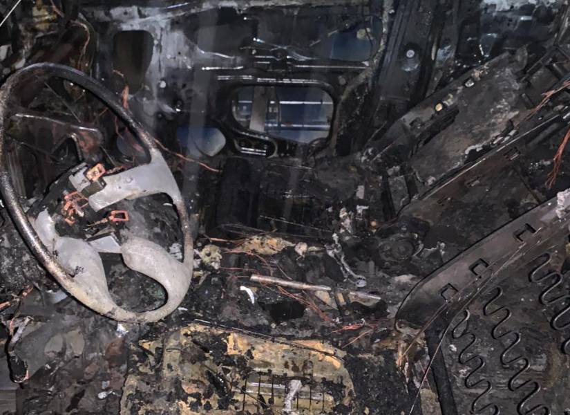 Así quedó el carro incinerado el pasado 27 de enero de 2021.