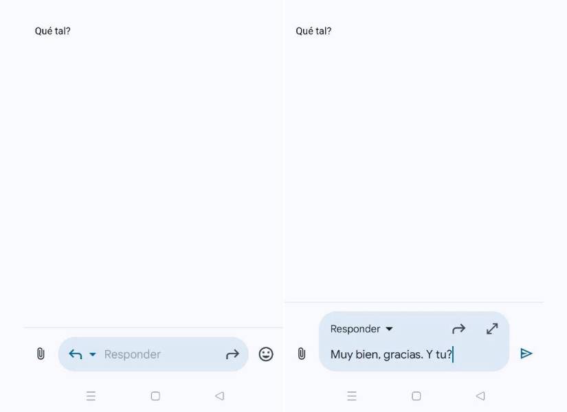 Respuesta a un correo con las respuestas rápidas.
