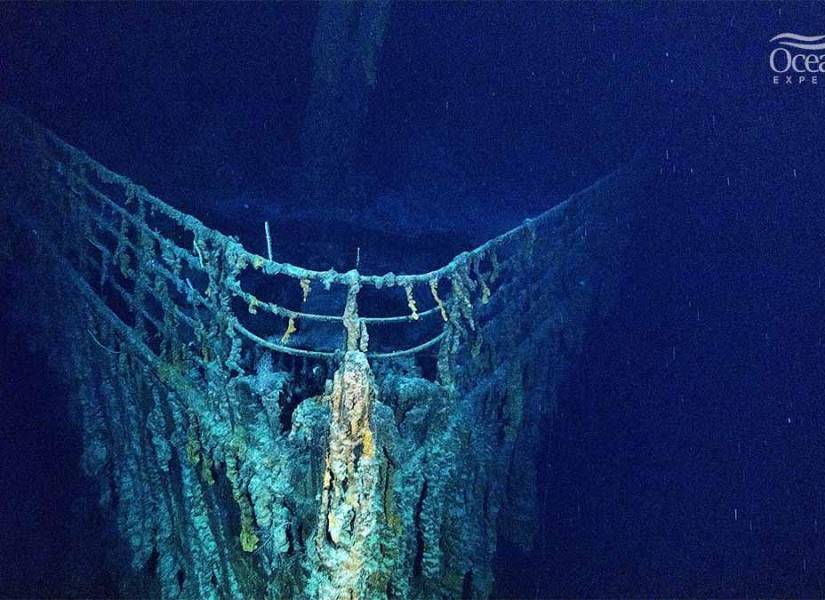 Una imagen de los restos del Titanic, tomada por una expedición de OceanGate.