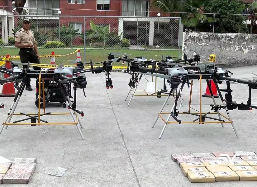 Imagen de los drones incautados.
