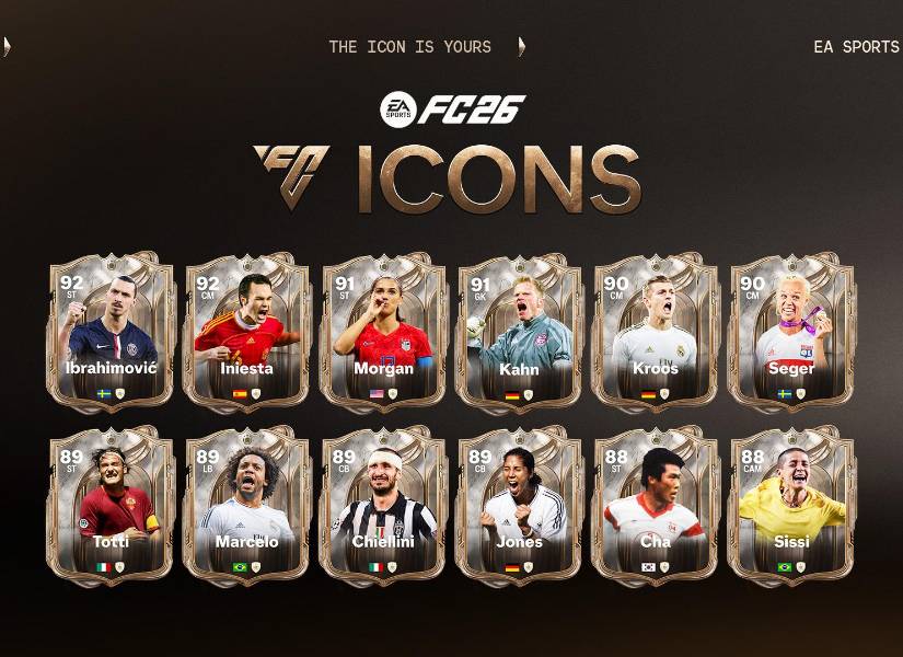 Lista de ICONS que serán novedad en FC 26