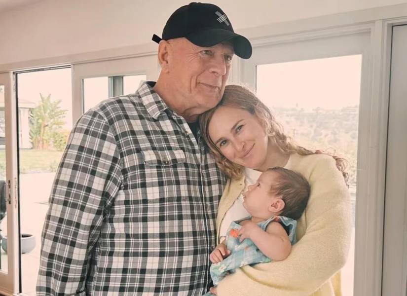 Bruce Willis junto a su hija Rumer Willis.