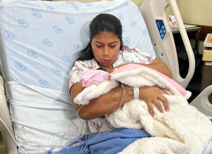 Siete bebés nacieron en Navidad en el hospital Luis Vernaza de Guayaquil.