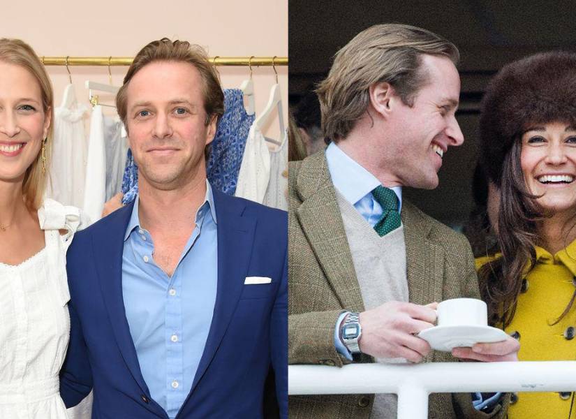 Imagen de archivo de Thomas Kingston con quien fue su esposa en la parte izquierda, así como su exnovia en la parte derecha.