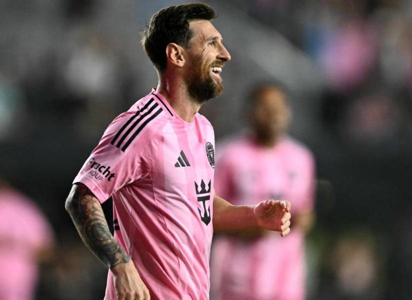 Lionel Messi en un partido con el Inter Miami