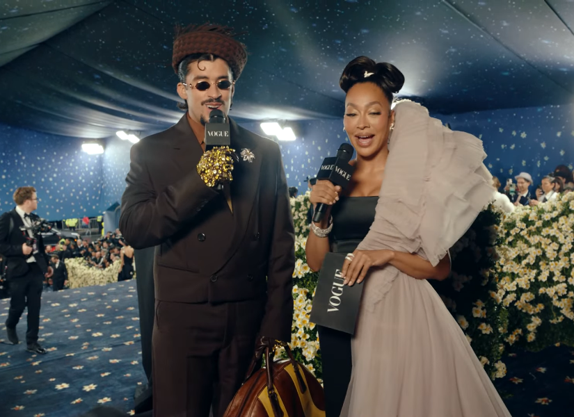 Bad Bunny durante una entrevista en Met.