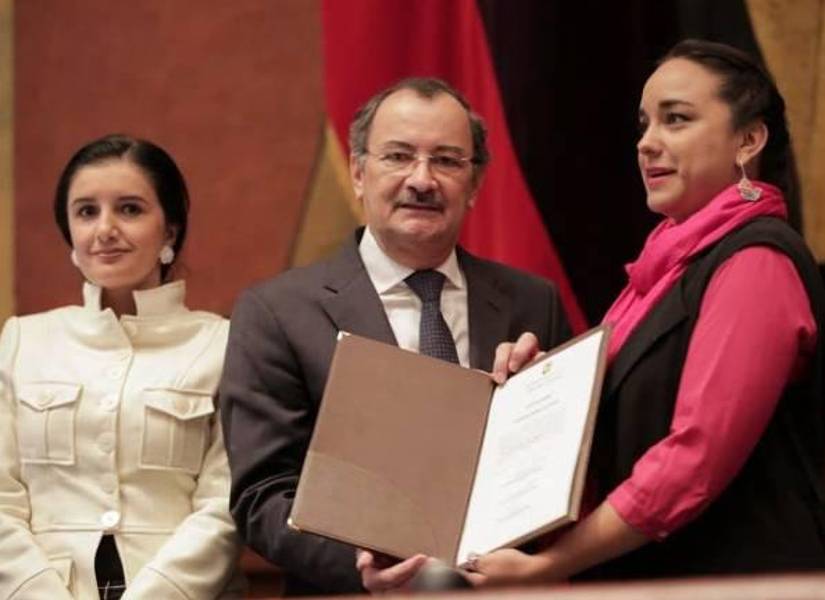 Posesión de Carlos Pólit como Contralor del Estado, en 2017, tras ser reelegido en el cargo.