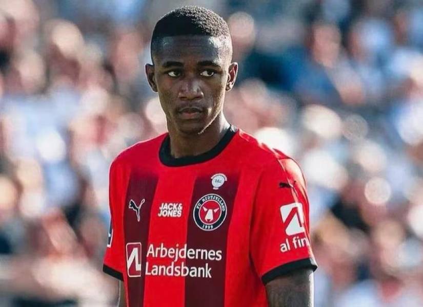 Denil Castillo con la camiseta de FC Midtjylland, de la Superliga danesa.