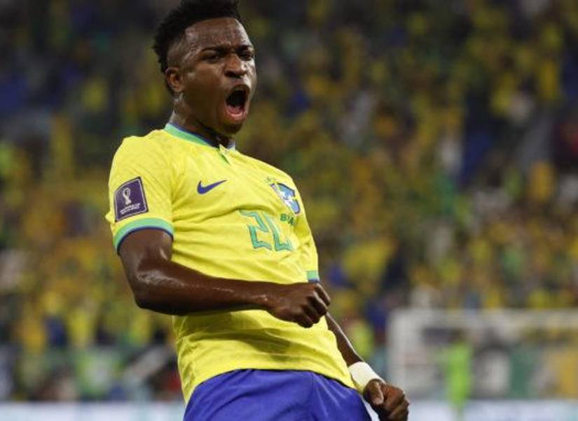Vinicius con la selección brasileña.