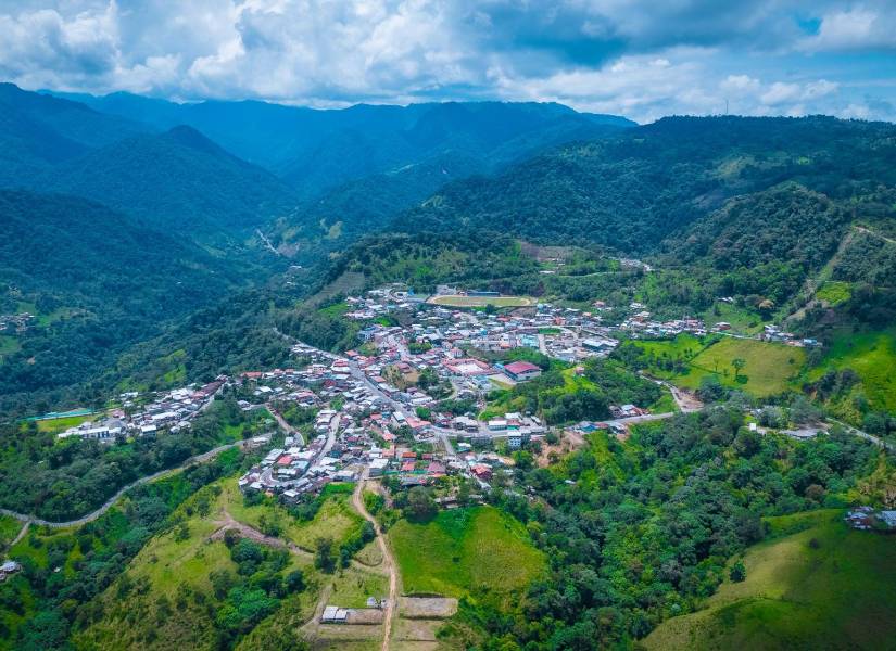 Imagen aérea del poblado.