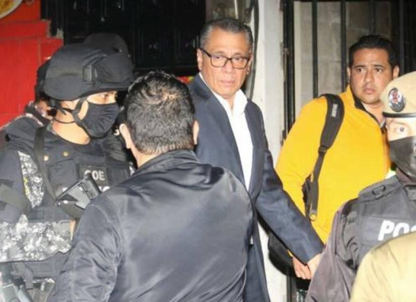 Jorge Glas permanece en la cárcel 4 de Quito después de que estuvo 40 días en libertad por un habeas corpus que fue anulado.( API )