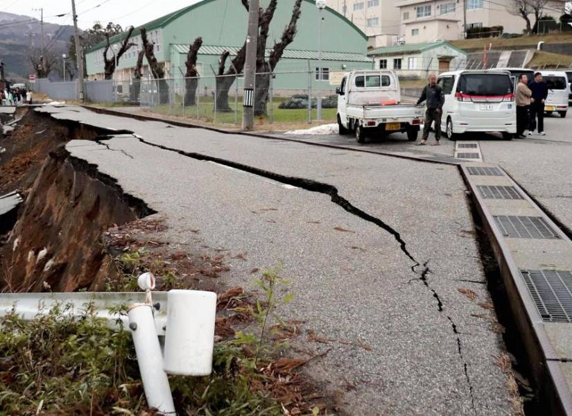 Imagen los daños ocurridos por el terremoto de Japón el 1 de enero.