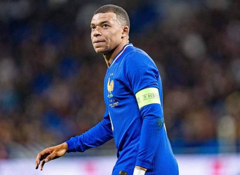 Mbappé en la Selección francesa 2024.