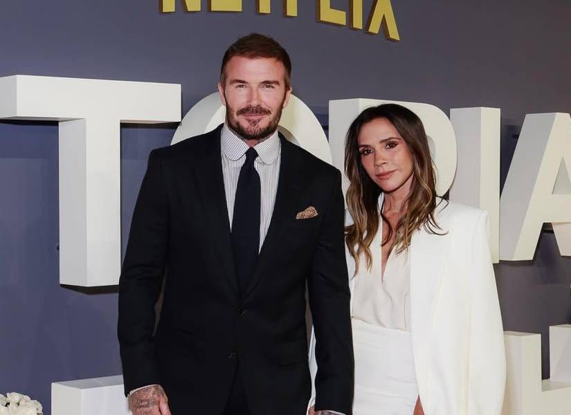 Victoria Beckham y su esposo, David.