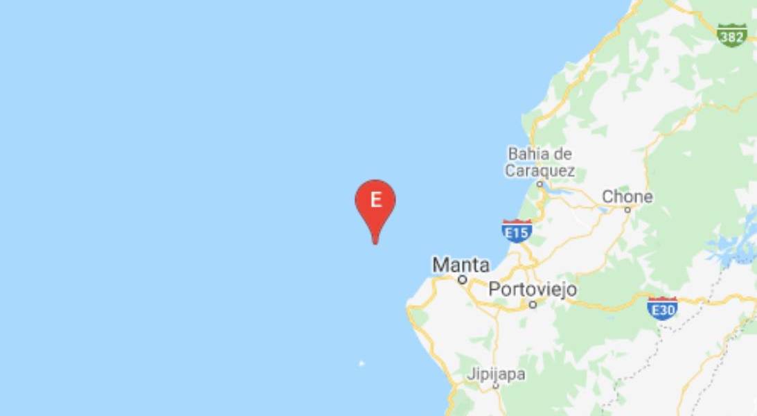 Sismo de magnitud 4,21 frente a las costas de Manabí