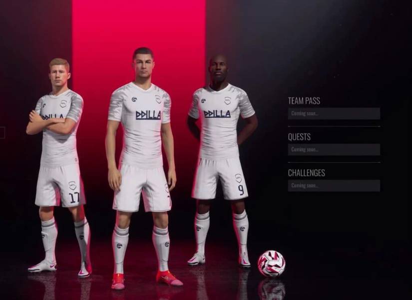 Menú de inicio de UFL con Cristiano Ronaldo como protagonista.