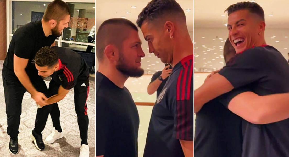 ¿Cristiano Ronaldo a la UFC? Así fue su careo con Khabib Nurmagomédov