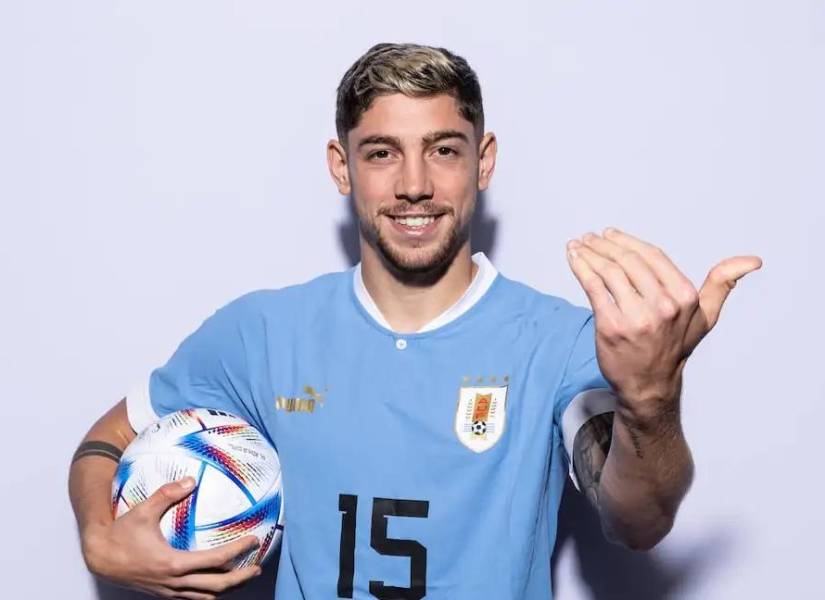 Valverde con la selección uruguaya.