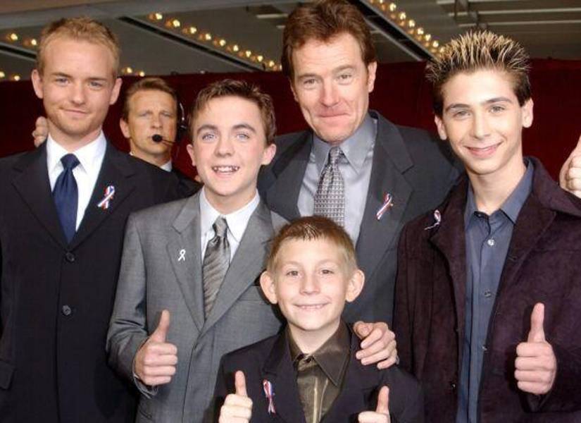 Frankie Muniz y el cast masculino principal de Malcolm en 2005.