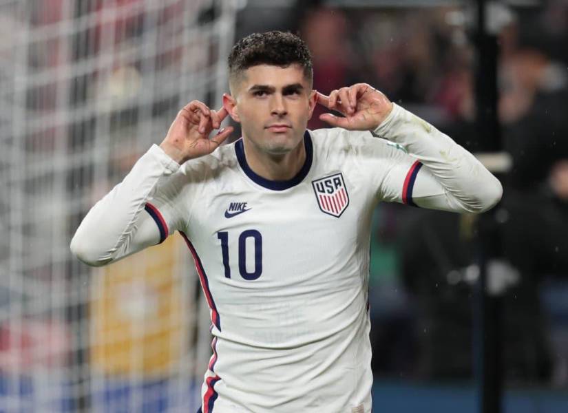 Pulisic con la selección estadounidense.