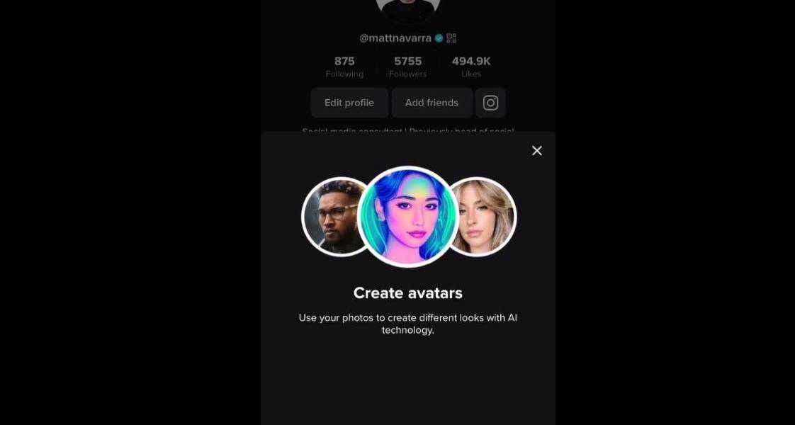 TikTok revoluciona las selfies con avatares creados en nueva función de inteligencia artificial
