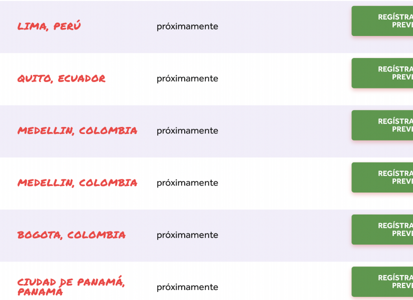 Captura de pantalla de la página web.