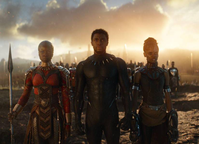 Chadwick Boseman en la película de Avengers End Game.