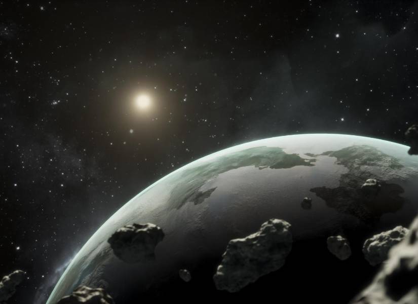 Imagen referencial asteroide cerca de la Tierra