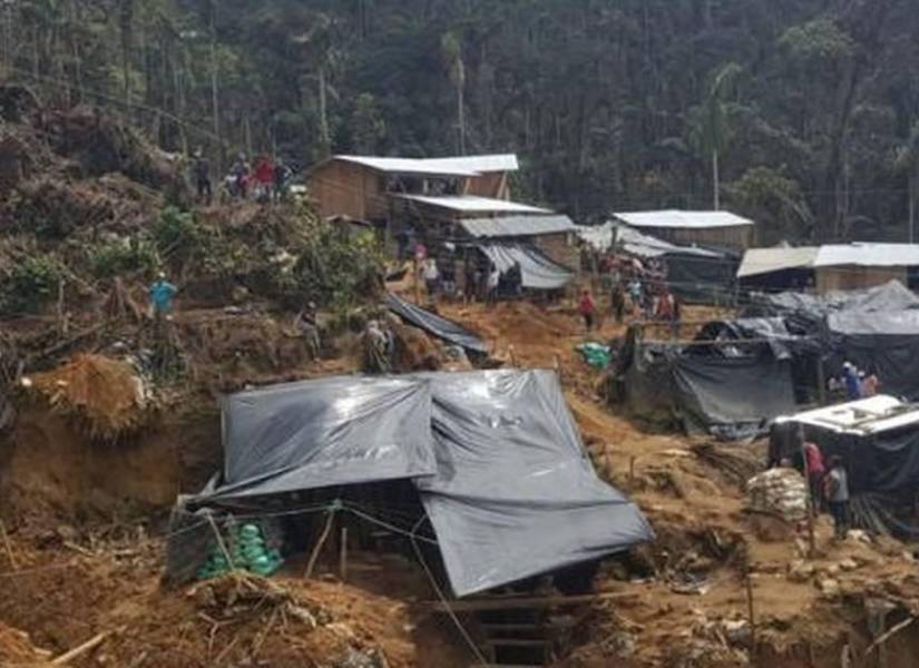 Fotografía de minería ilegal en Buenos Aires, cantón San Miguel de Urcuquí, provincia de Imbabura