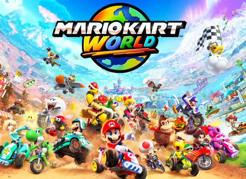 Portada de Mario Kart World, videojuego nominado al mejor juego de deportes y carreras en el The Game Awards