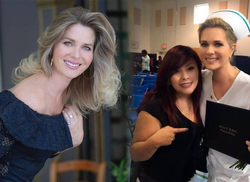 Sonya Smith egresándose como enfermera.