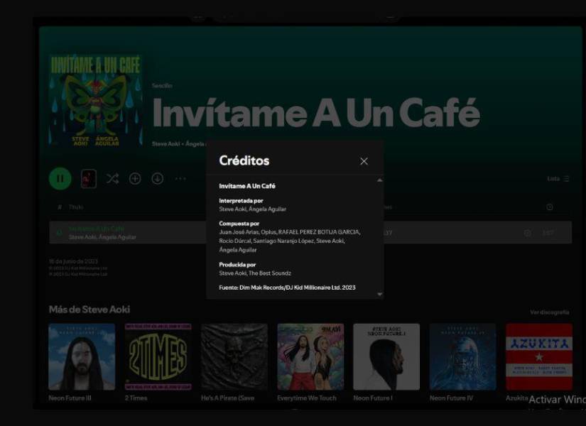 Aunque en los créditos aparece Pérez Botija como compositor, también lo hace Ángela, a pesar de los nulos cambios en la letra.
