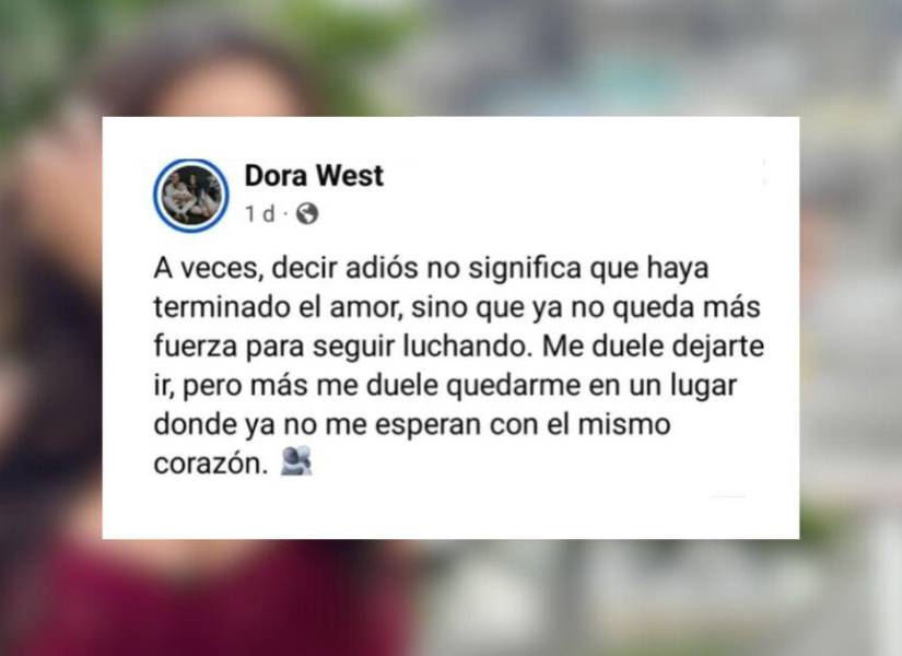 Publicación de la cuenta falsa en la que afirmaba que Dora se separaría de Vitanis.