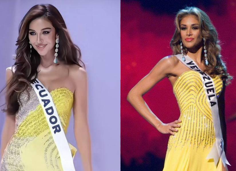 Nadia Mejía y Dayana Mendoza, Miss Venezuela y Miss Universo 2008.