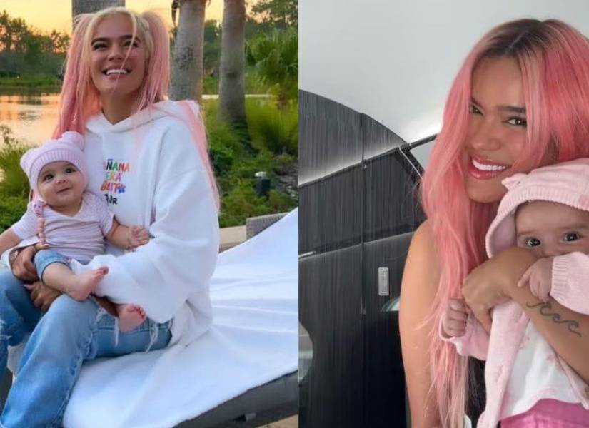 Karol G junto a su pequeña sobrina, Sophie.