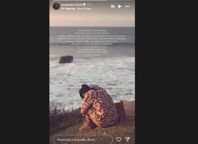 Mensaje de Ana Paula a su madre publicado en Instagram.