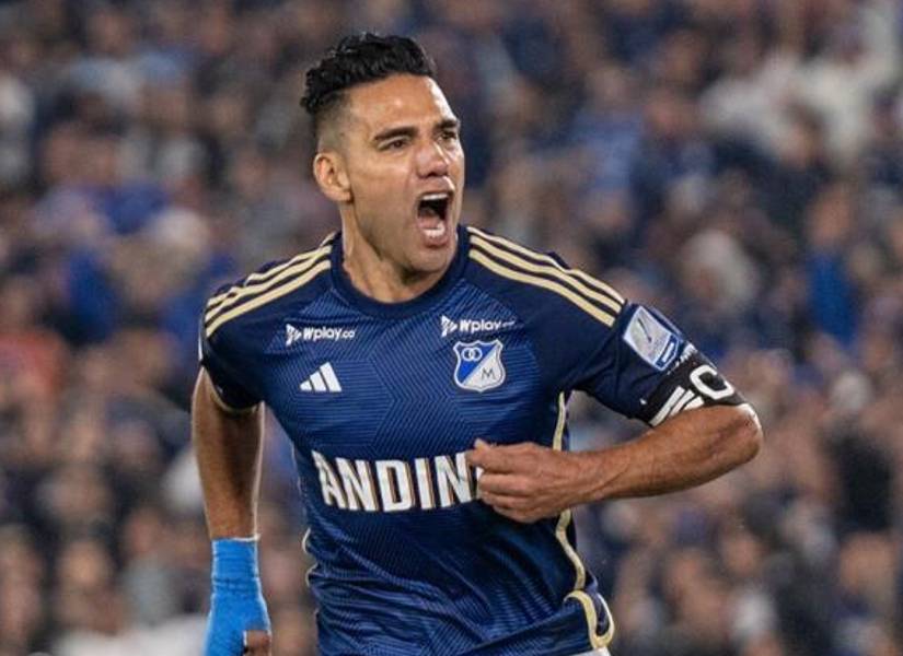 Radamel Falcao anotó cinco goles en 16 partidos con Millonarios.