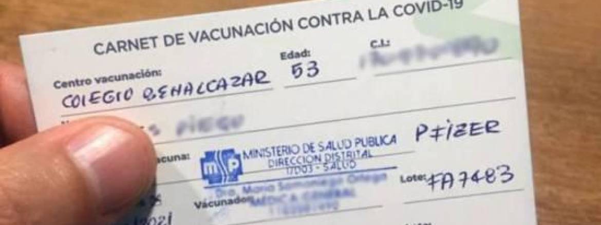 La presentación del carnet o certificado de vacunación con pauta completa de dos dosis es obligatoria desde el pasado 23 de diciembre.