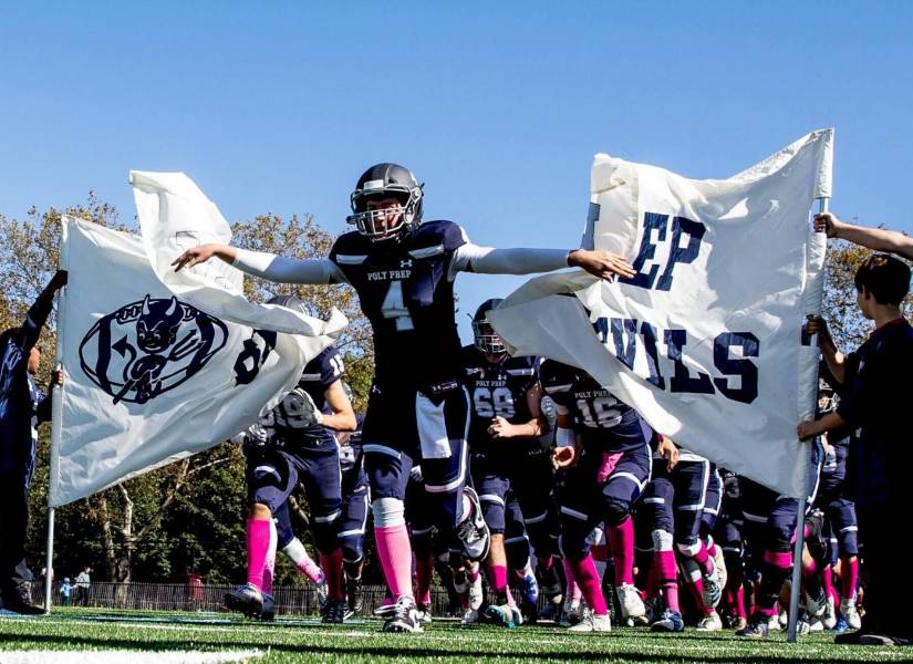 Imagen de archivo de los Blue Devils, equipo de fútbol americano del instituto Poly Prep.
