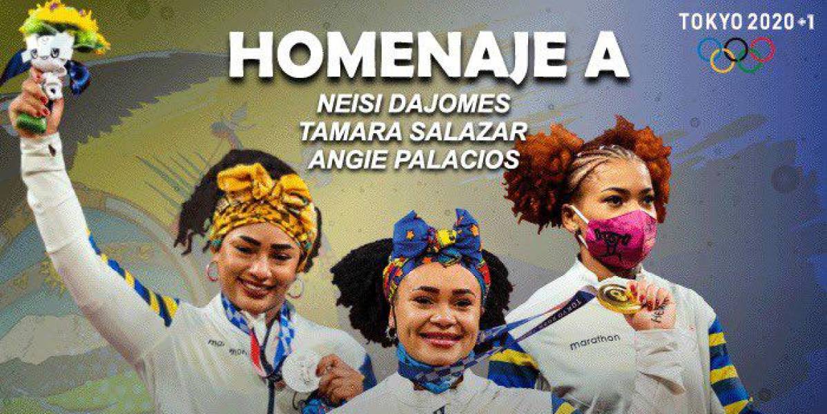 Caravana del equipo de Halterofilia femenina se extiende por Quito
