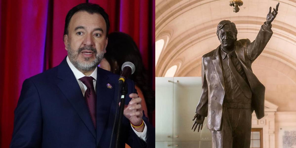 Pabel Muñoz quiere reinstalar el busto de Néstor Kirchner, aunque ahora está colocado en Argentina