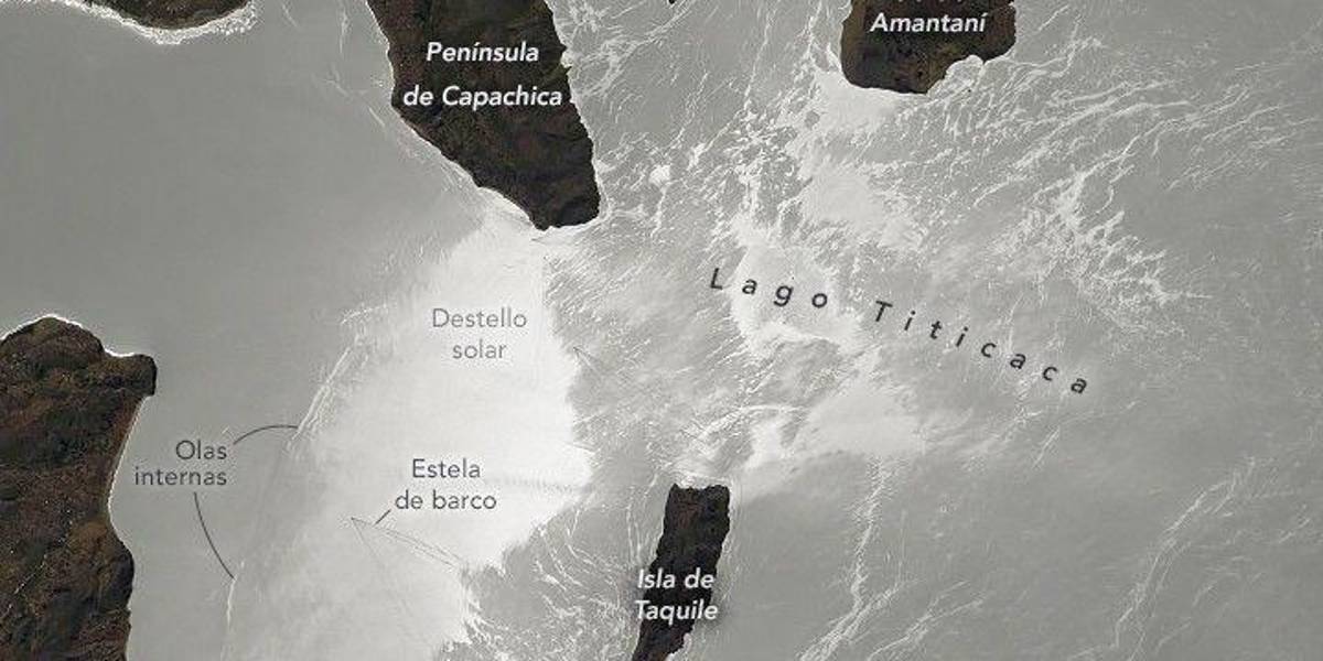 Un astronauta capta una imagen del lago Titicaca desde la Estación Espacial Internacional