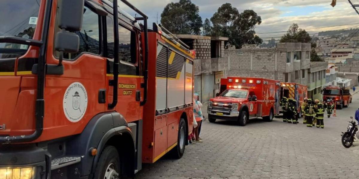 Quito: deflagración de una bombona de gas dejó cinco heridos con quemaduras