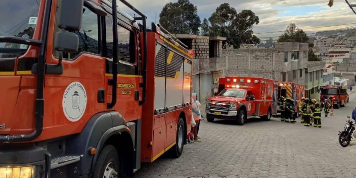 Quito: deflagración de una bombona de gas dejó cinco heridos con quemaduras