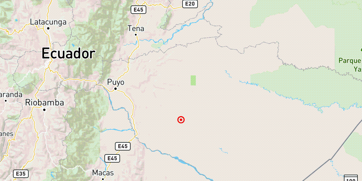 Un temblor de 3,2 se registró en Puyo, Pastaza