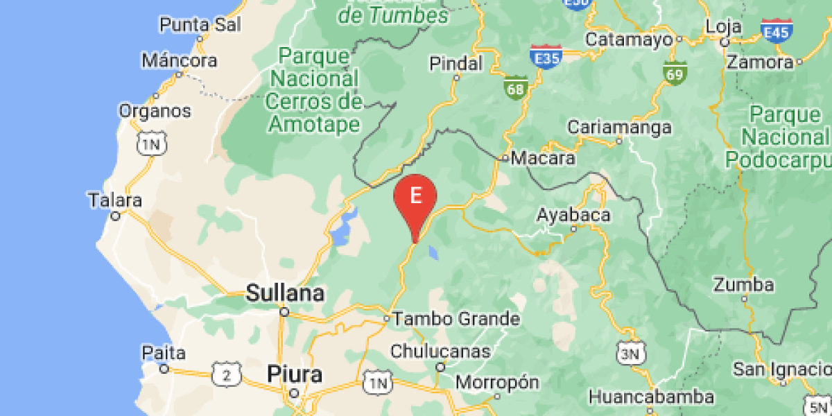 Sismo en Loja, al sur de Ecuador, la noche de este 25 de julio