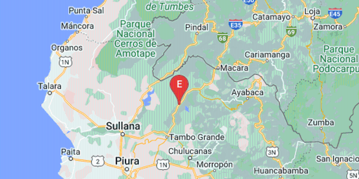 Sismo en Loja, al sur de Ecuador, la noche de este 25 de julio