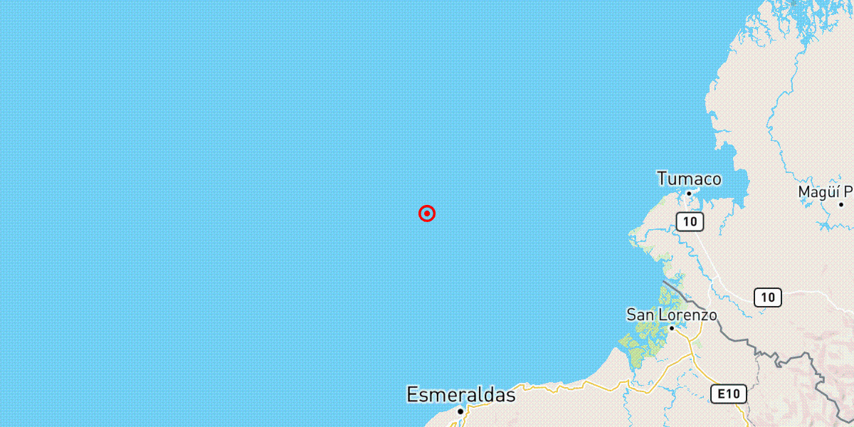 Sismo de magnitud 4.4 se registró en Esmeraldas este 25 de agosto